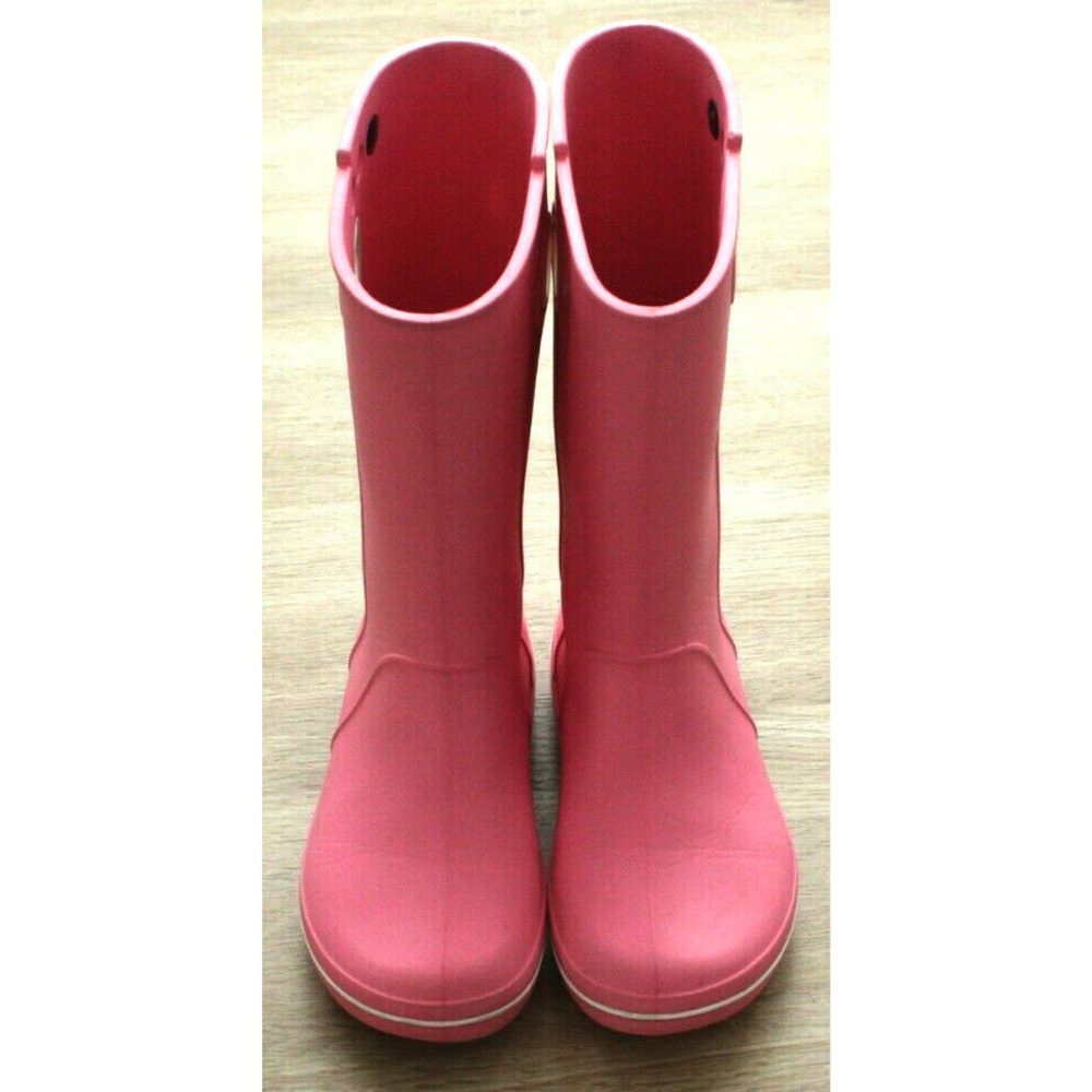 Crocs Womens Jaunt Tall Pink Rain Boots Size 6 - Picture 3 of 6